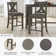 Wasdale Upholstered Counter Stool with Solid Wood Frame