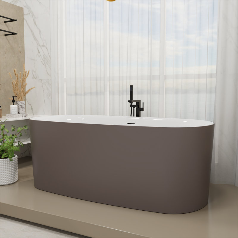 Baignoire de trempage autoportante en acrylique 59 po. X 28 po.