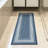 Ottohome Non-Slip Bordered Area Rug For Living Room, Hallway, Entryway Rug, Blue-1233561627