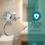 Anneau à serviettes chromé avec poignée en cristal - Porte-serviette de salle de bain mural élégant-121543252