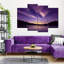 «Purple Night Sky» - ensemble de 4 toiles tendues-1395715100