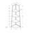 Zyn 59 Inch Corner Shelf, 4 Tier Etagere Open V Ladder Bookcase, White-544733320