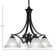 Zilo 4 Light Downlight Chandelier Shown In Graphite Finish With 7” Frosted Crystal Glass