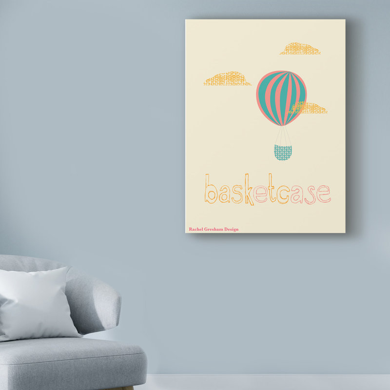 « basket case », art sur toile, H 19 po x l 14 po x P 2 po