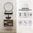 Vanity Set 24 " W 1 Single Vanity Bathroom Vanity With Plastic Top with Mirror-1795619688
