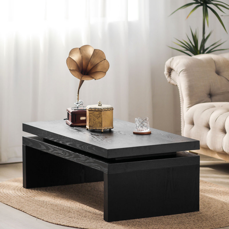 Table basse en bois, Noir