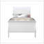 Lit simple blanc Matériaux robustes et durables, modernes et simples, respectueux de l'environnement, faciles à installer