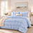 Greenland Home Fashions Helena Ruffle Blue 3-Piece King Size Quilt Set 105x95 + 20x36 (2)-894790861