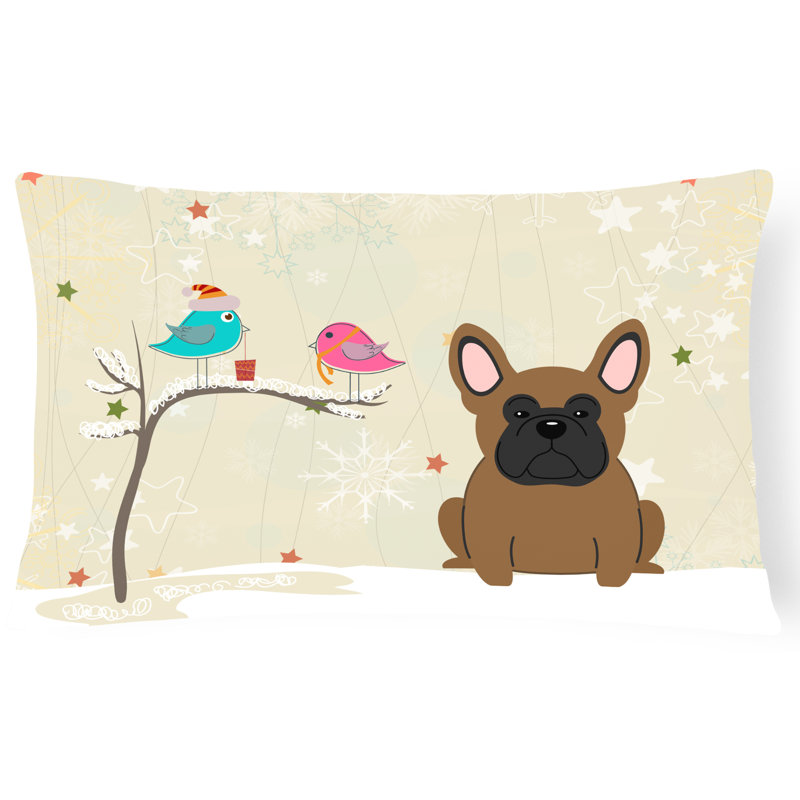 Coussin lombaire intérieur/extérieur christmas fait main, Brun