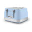Swan Retro 4 Slice Toaster with 7 Browning Levels for Toast, Breakfast Muffins and Bagels, Removable Crumb Trays, Defrost/Reheat/Cancel, Cord Storage, Non-Slip Feet, 1860W-123431475