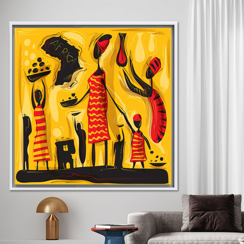 Print on Canvas, 70 cm H x 70 cm W, White Floater Framed