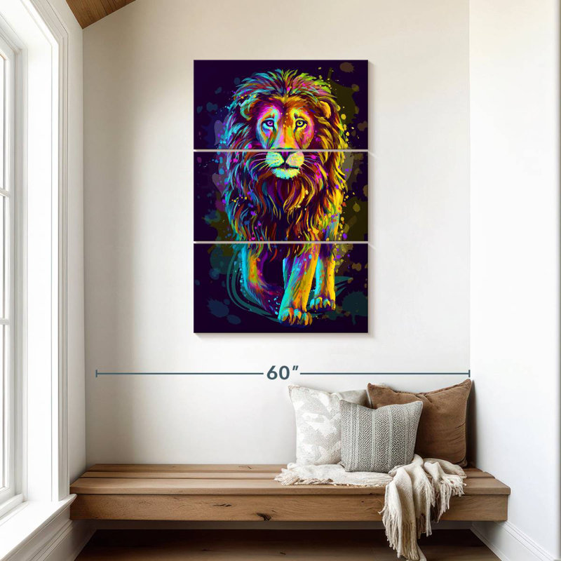 Brampt Colorful Lion, 45" H x 28" W