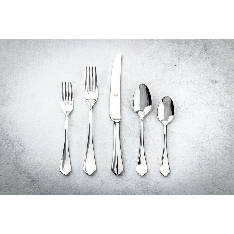 Dolce Vita 5 - Piece Stainless Steel Flatware Set - Service for 1, Silver