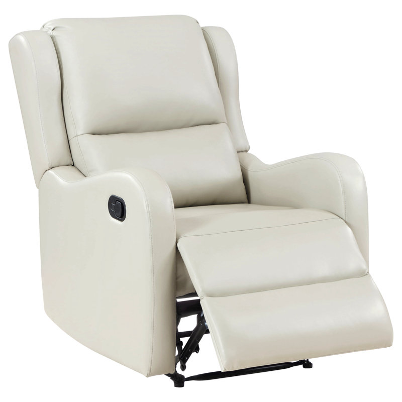 Cortland Ivory Upholstered English Arm Recliner Chair