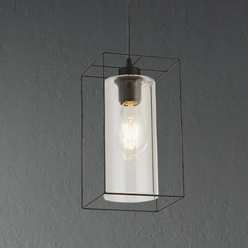 1 - Light Matte Black Lantern Pendant