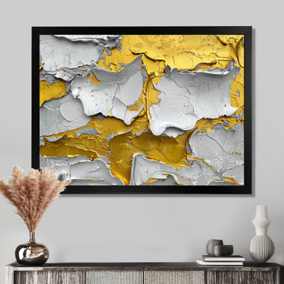 Jaune et gris abstrait Grove Harmony II - Art abstrait pour le salon