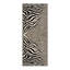 Tapis de couloir antidérapant à motif animal zèbre et léopard, beige et noir-128992319