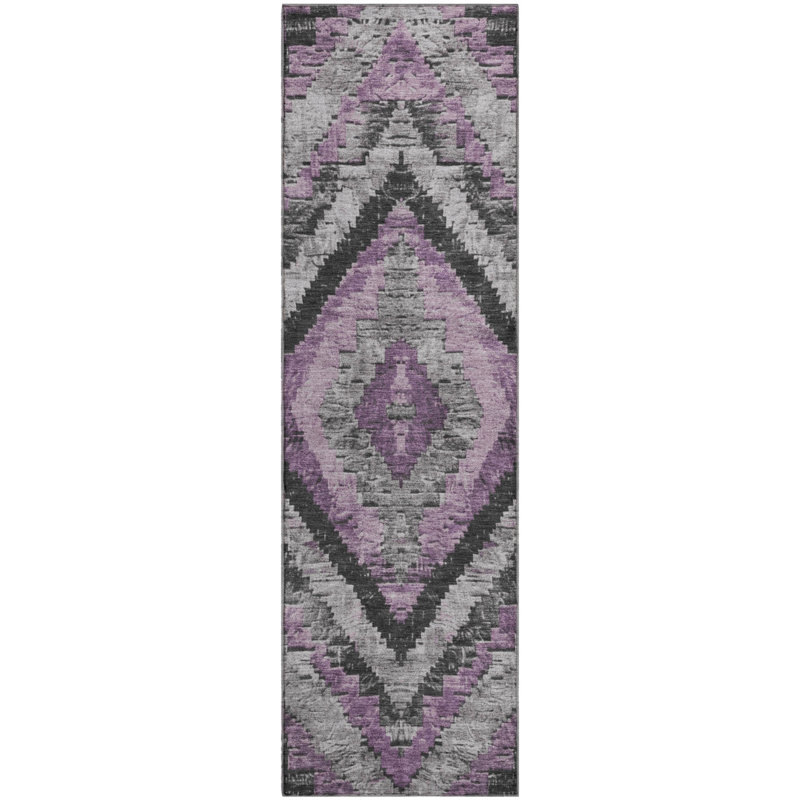 Premium Machine Washable Jakiyra AMF1890 Aztec Rug, Runner 2'3" x 7'6"