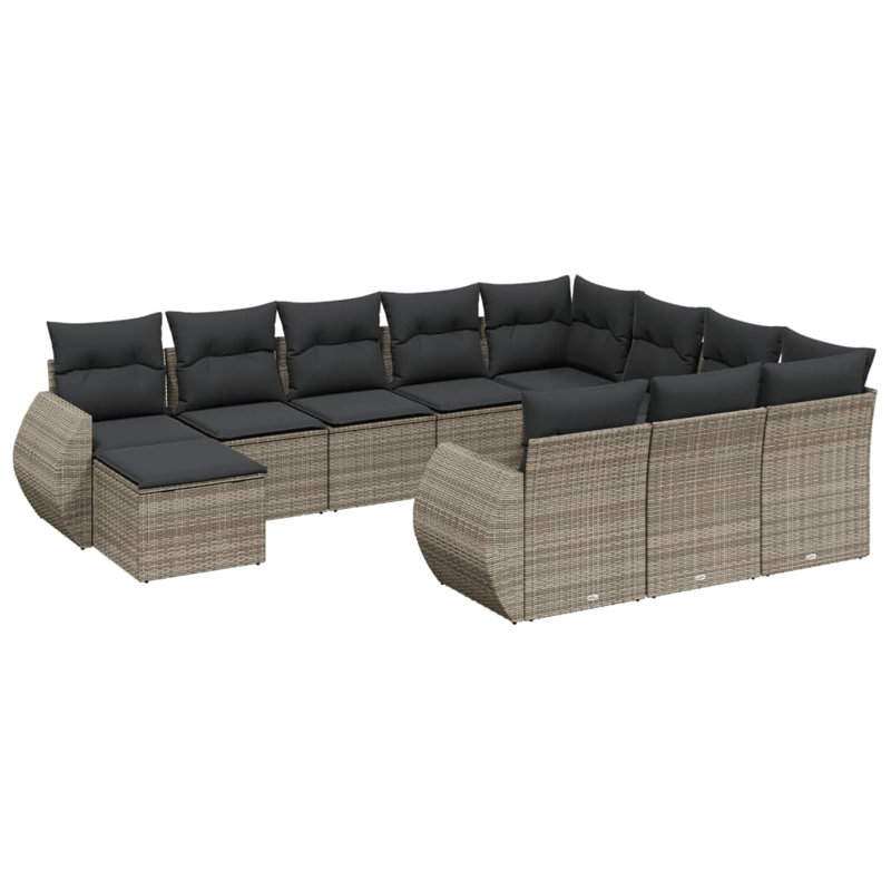 Ensemble de canapé de jardin Vidaxl gris