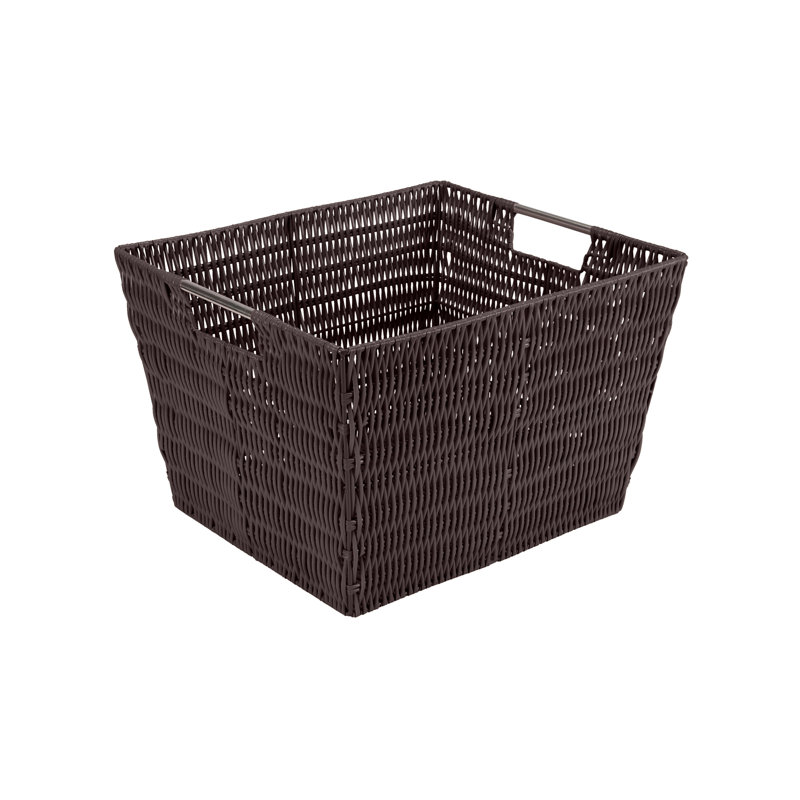 Simplify Plastic Box, Brown, 10" H x 13" W x 15" D