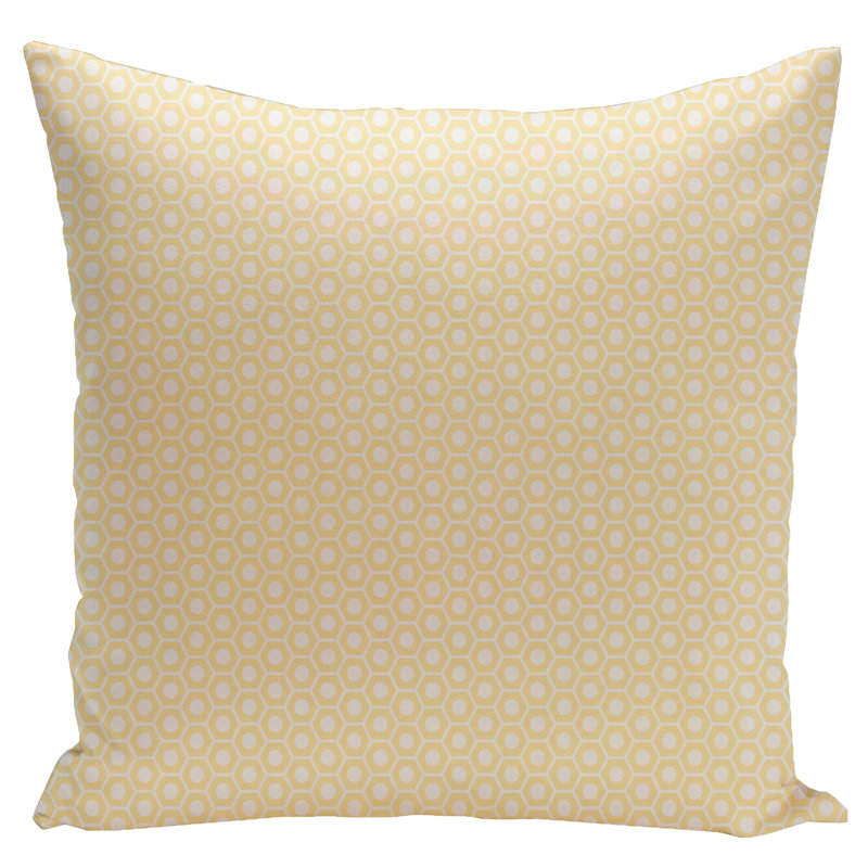 Geometric Reversible Throw Pillow, Soft/Lemon, 26" H x 26" W