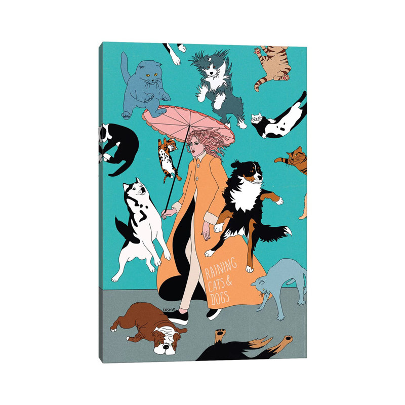 Chats et chiens, H 12 po x l 8 po x P 0,75 po