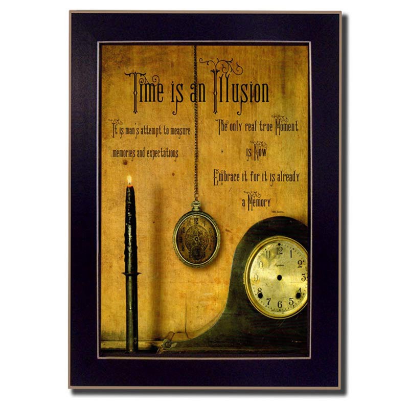 «Time Is The Illusion», reproduction d'art encadrée