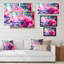 Encre rose et turquoise liquide, reproduction sur toile flottante-1854464738-1854464742