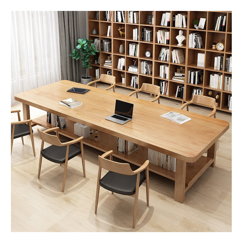 Raynna Solid Wood Executive Desk, 29.52" H x 70.86" W x 31.49" D