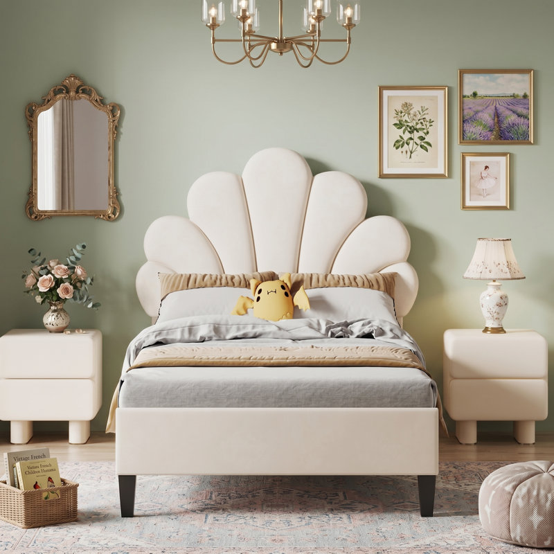 Bed, Beige