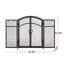 Pare-étincelles en fer avec portes et 4 outils, noir mat, 50,5 po x 32 po 5,5 po pliable noir mat, 5,61 pouces de profondeur, 50,91 de largeur