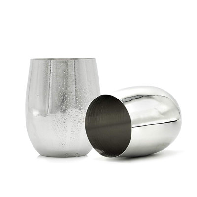 Gadd 12.5oz. Stainless Steel Wine Glass Set
