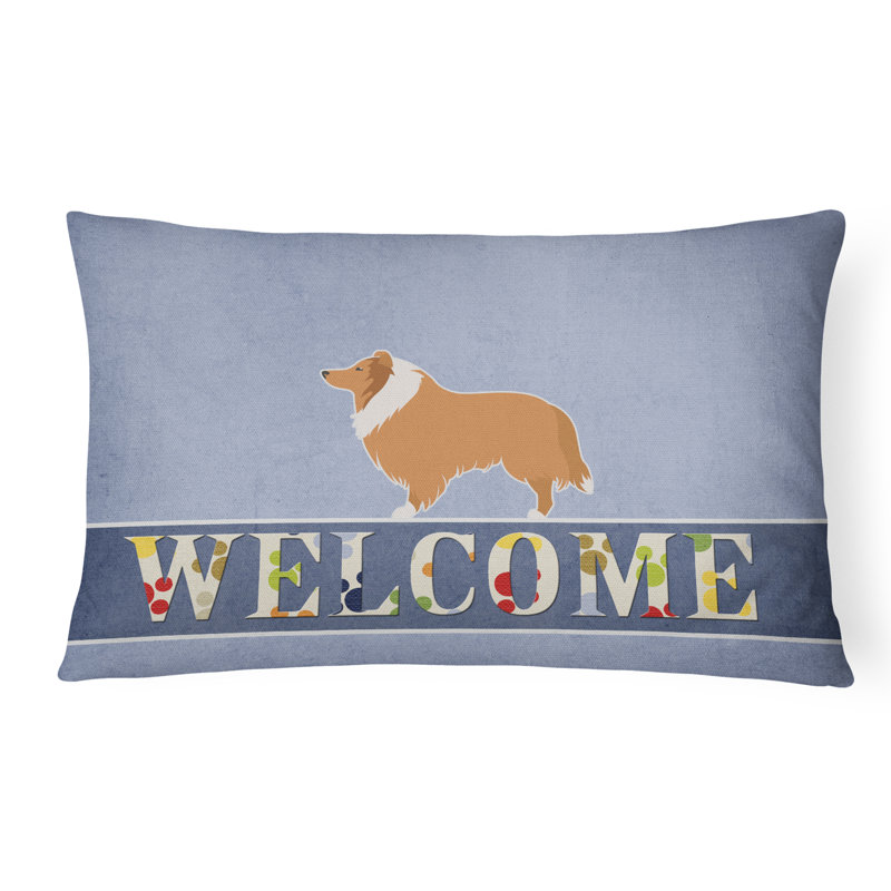  Coussin Collie Welcome