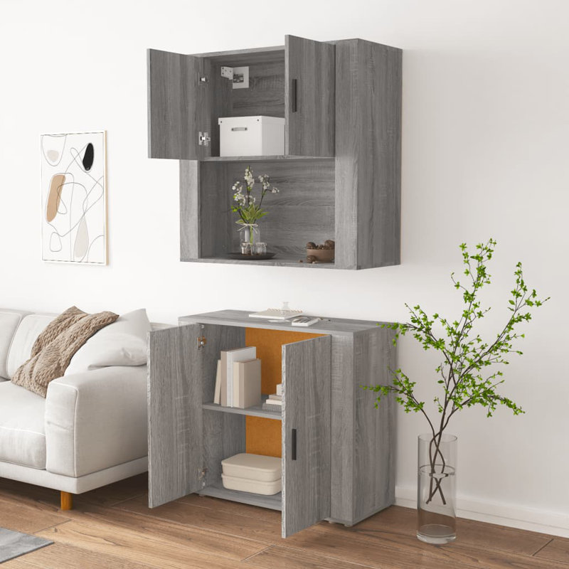 Vidaxl 80cm Sideboard, Grey Sonoma