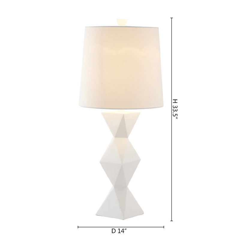 Josilyn 1 Light White Table Lamp With Polyresin Base