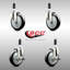 Ensemble de roulettes extensibles en poly pivotant avec 2 freins-92142731-92142730
