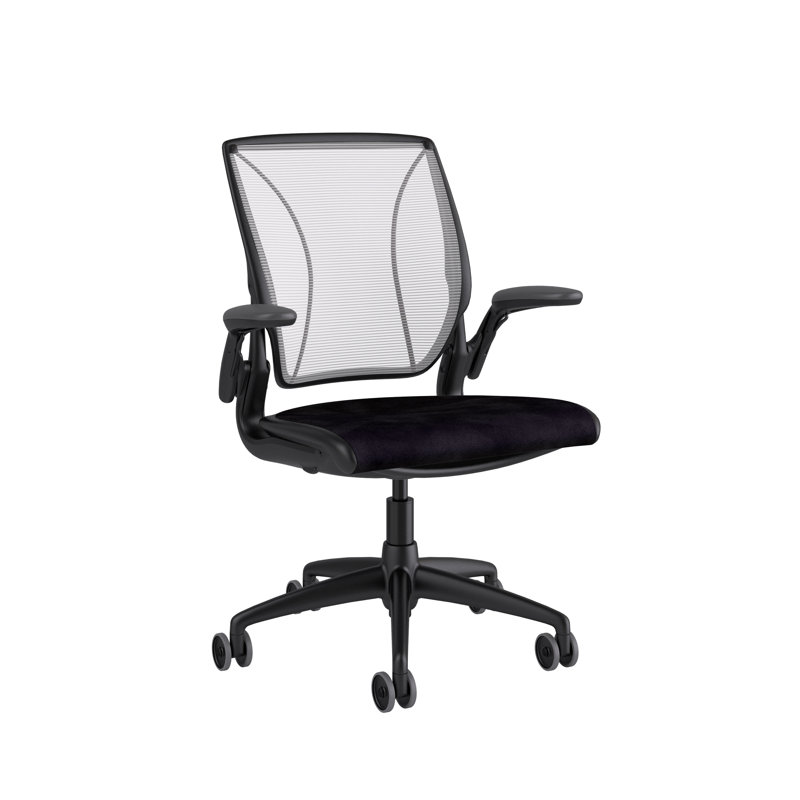 Mesh Task Chair, Black, Pinstripe/White, Pinstripe/White