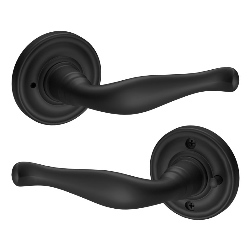 Decorative Door Lever with Rosette, Right