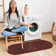 Ottohome Non-Slip Medallion Oriental Area Rug For Living Room, Hallway, Entryway Rug, Dark Red