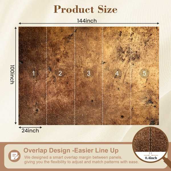 Red Barrel Studio Peel and Stick Wallpaper Worn copper texture patina ...