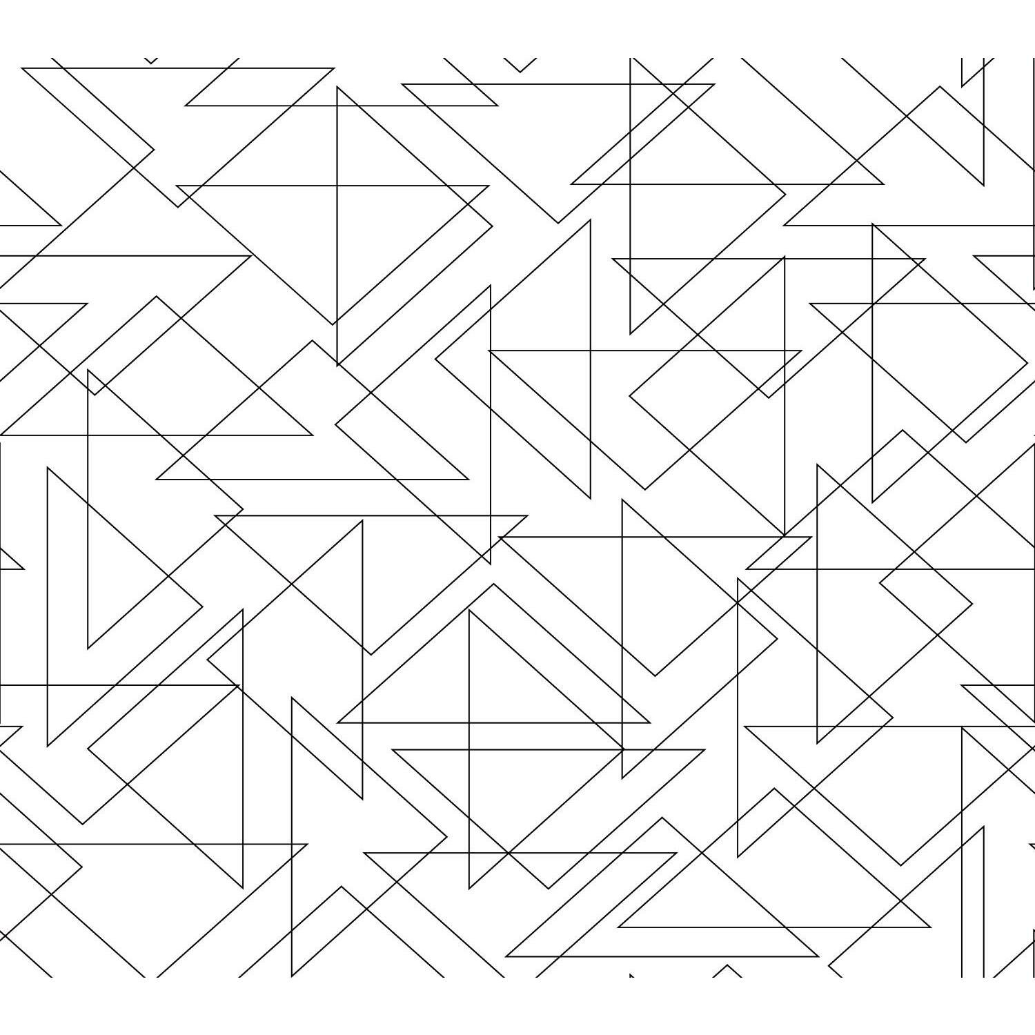Peel & Stick Geometric Wallpaper, Black/White