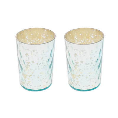 Porte-votive en verre tacheté