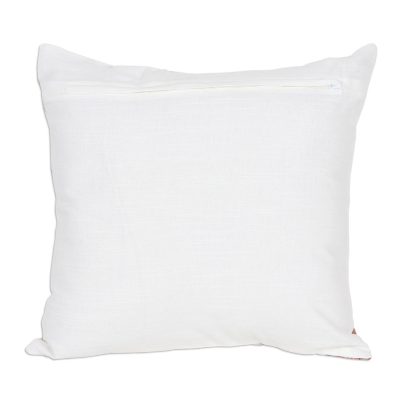 Floral Cotton Throw Pillow
