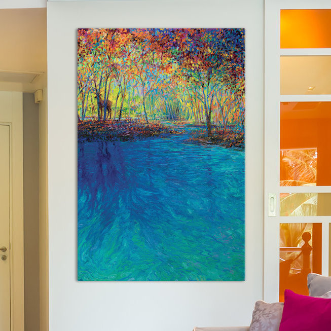 "iris scott-keoladeo" , reproduction d’art sur toile tendue, H 18 po x l 12 po x P 1,5 po