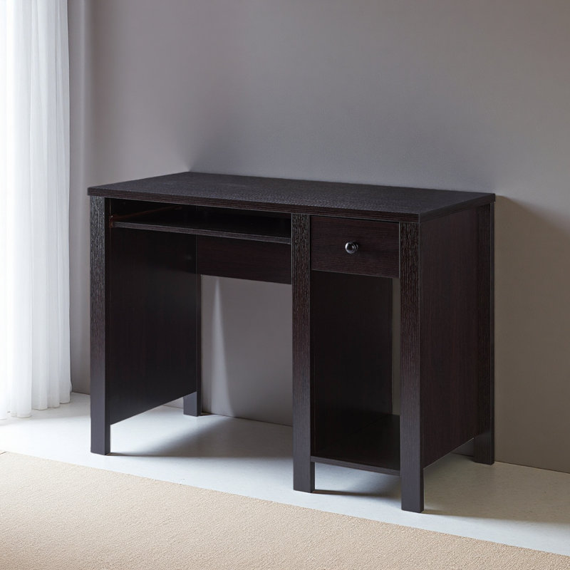 Bureau d'étudiant Bureau à domicile l 39 po Bureau compact Bureau d'écriture pour ordinateur portable 1 tiroir avec clavier et tiroir en bois