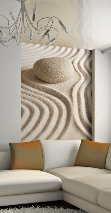 Fototapete Sand und Stein: Zen 193 cm x 250 cm