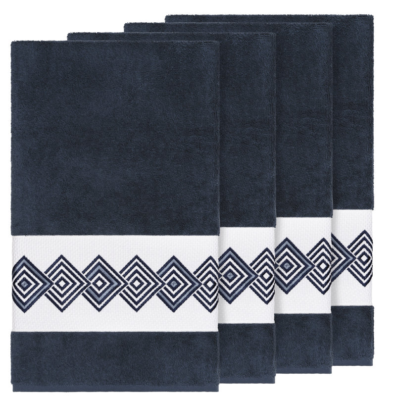 Noah Turkish Cotton Midweight Bath Towel, Midnight Blue