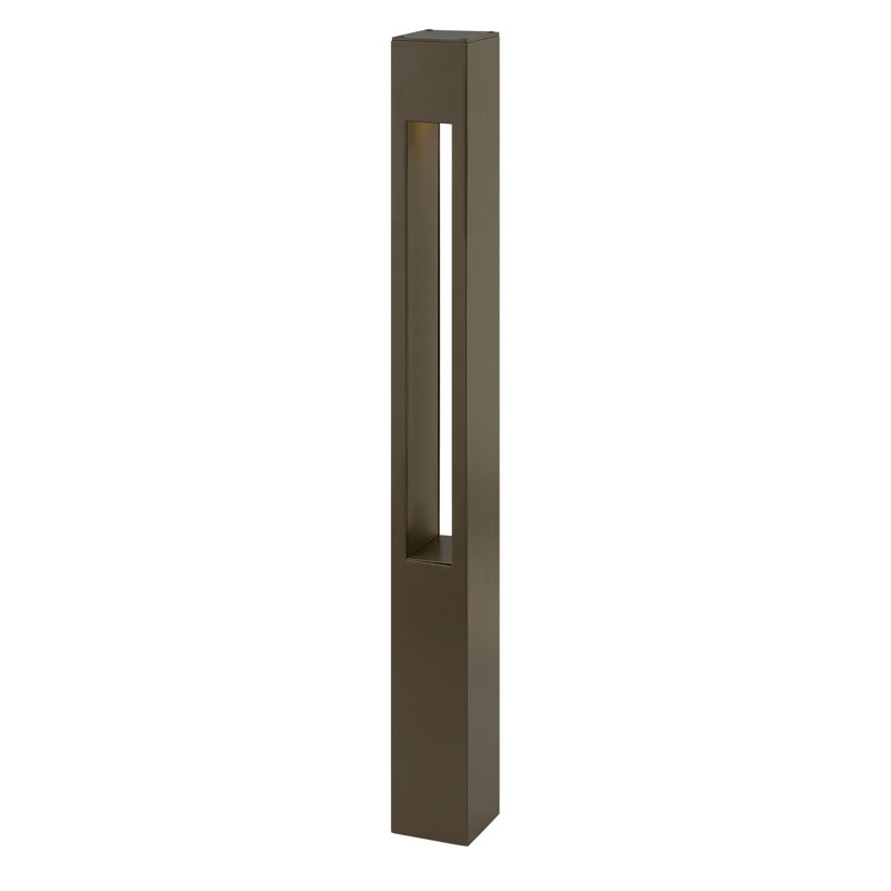 Atlantis Line Voltage Integrated LED Metal Bollard Light, Bronze
