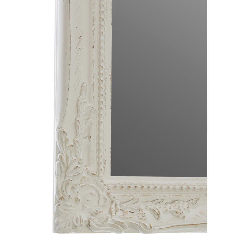 Ethelsville Wood Flat Wall Mirror, White