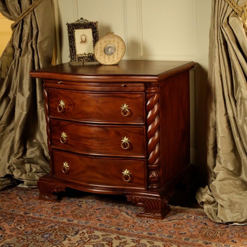 Solid Wood 69cm W 3 - Drawer Chest of Drawers, Wax